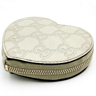 Shop Gucci Ssima Beige Leather Wallet  ()