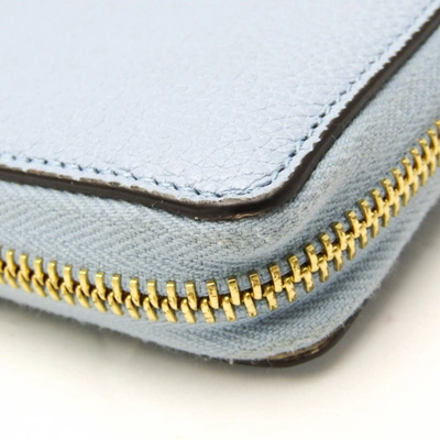 Shop Gucci Zumi Blue Leather Wallet  ()