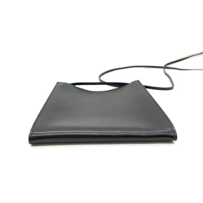 Shop Hermes Hermès Onimetou Black Leather Shoulder Bag ()