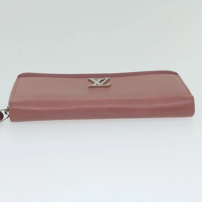 Pre-owned Louis Vuitton Lockme Pink Leather Wallet  ()