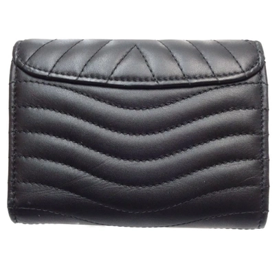 Pre-owned Louis Vuitton New Wave Black Leather Wallet  ()