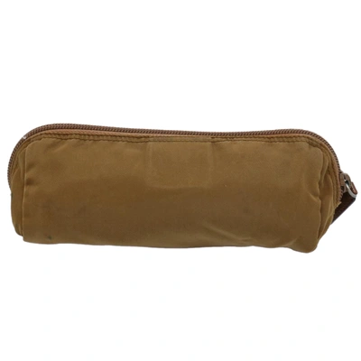 Shop Prada Beige Synthetic Clutch Bag ()