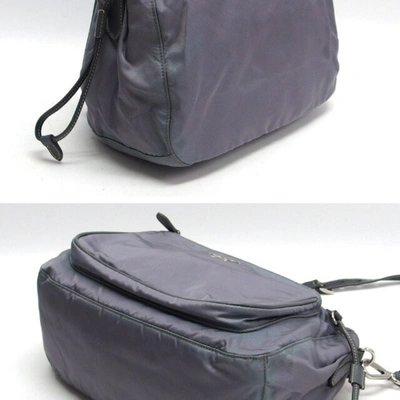 Shop Prada Tessuto Grey Synthetic Shopper Bag ()