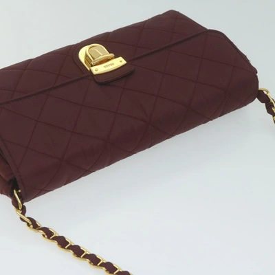Shop Prada Tessuto Red Synthetic Shoulder Bag ()