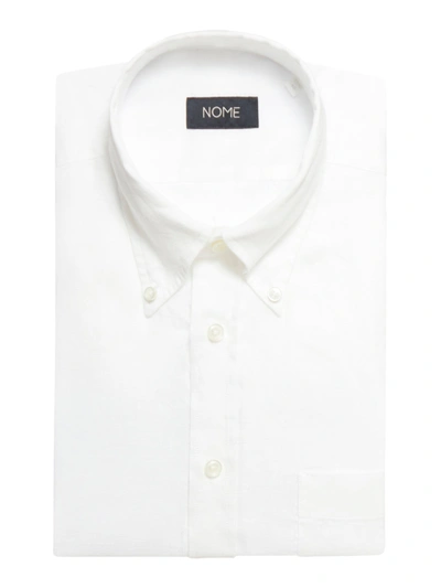 Shop Nome X Xacus Linen Shirt In White