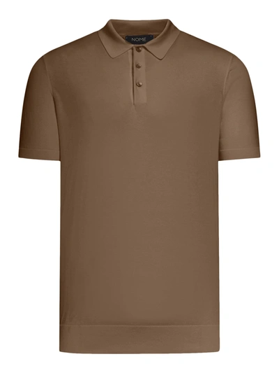 Shop Nome Short-sleeved Polo Shirt In Brown