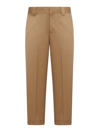 Shop Golden Goose Straight Cropped Trousers In Nude & Neutrals