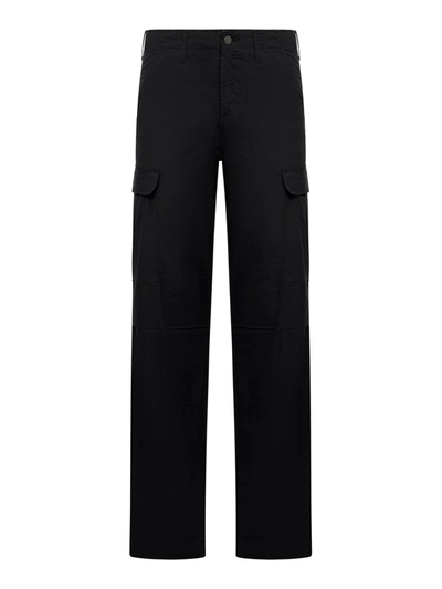 Shop Carhartt Straight-leg Cargo Trousers In Black
