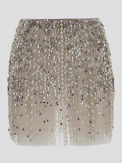Shop Elisabetta Franchi Shorts In Silver