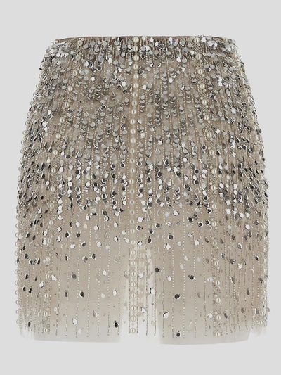 Shop Elisabetta Franchi Shorts In Silver