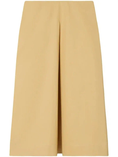 Shop Tory Burch Pleated Poplin Skirt Clothing In Brown
