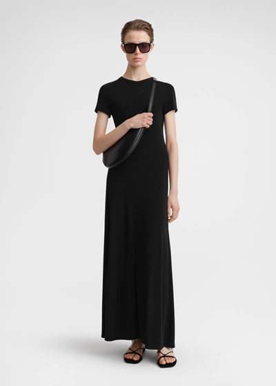 Shop Totême Fluid Jersey Dress Black