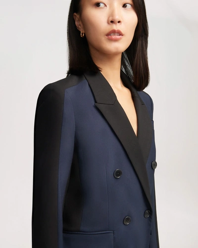 Shop Argent Colorblocked Double Breasted Blazer In Multi