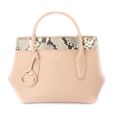 Shop Cavalli Class Pink Leather Di Calfskin Handbag