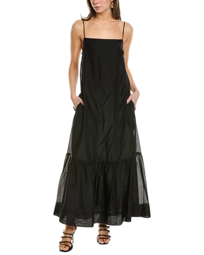 Shop Bec & Bridge Millie Silk-blend Maxi Dress In Black