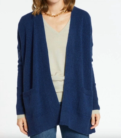Shop Maison Montagut Long Wool And Cashmere Cardigan - Cabery In Dark Blue