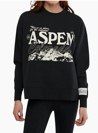Shop Weworewhat Aspen Sweatshirt In Black
