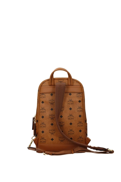 Shop Mcm Crossbody Bag Leather Brown