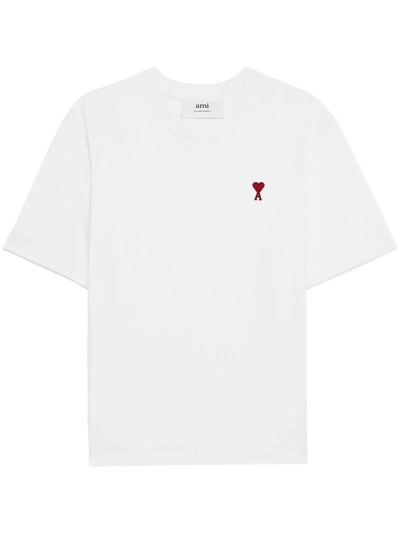 Shop Ami Alexandre Mattiussi Ami Paris Red Ami De Coeur Tshirt Clothing In White