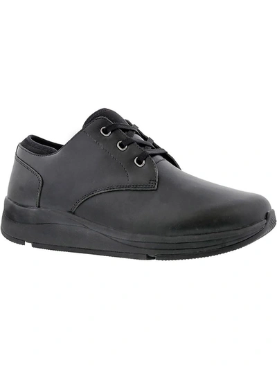 Shop Drew Armstrong Mens Leather Flats Oxfords In Black
