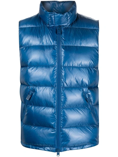 Shop Aspesi Slim Re Padded Vest Clothing In Blue