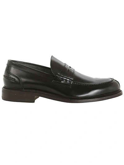Shop Berwick 1707 Antik Loafers Shoes In Brown