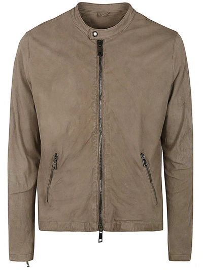 Shop Giorgio Brato Biker Jacket Clothing In Brown