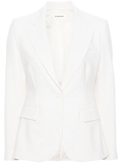 Shop P.a.r.o.s.h . Lille Single-breasted Blazer In Panna