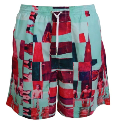 Shop Dsquared2 Dsqua² Printed Beachwear Shorts Men's Swimwear In Multi