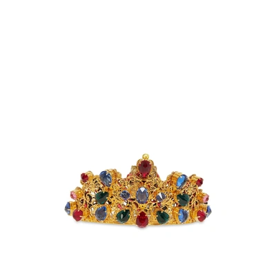 Shop Dolce & Gabbana Metal Crown In Gold