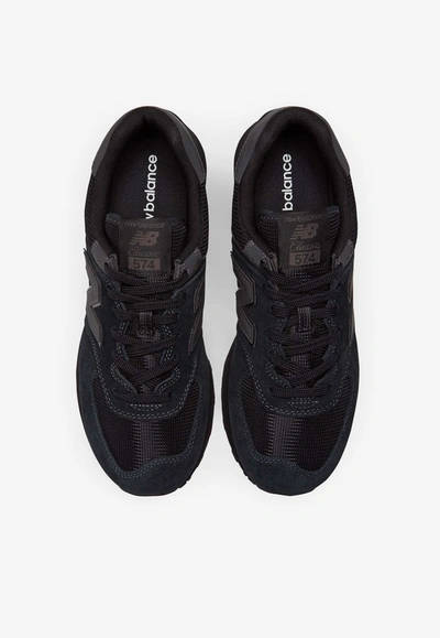 Shop New Balance 574 Low-top Sneakers In Black