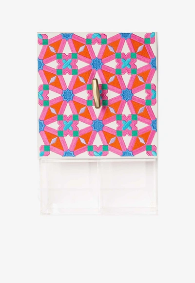Shop Stitch Acrylic Box With Oriental Design In Multicolor