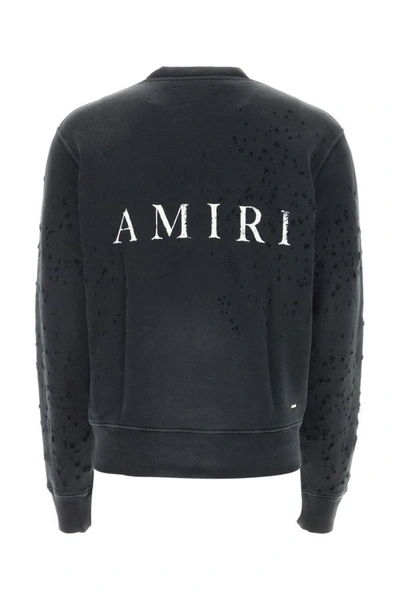 Shop Amiri Man Black Cotton Sweatshirt