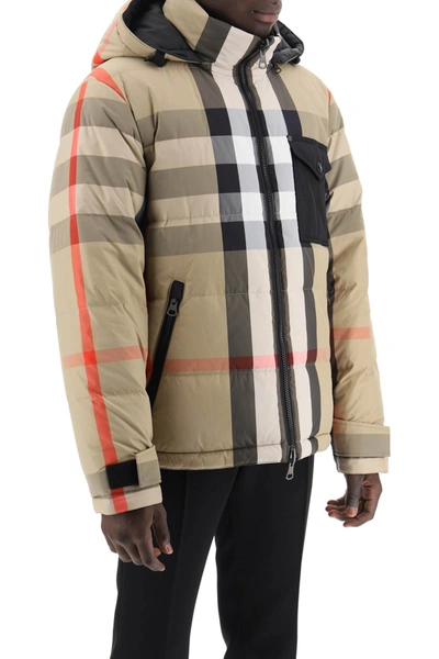 Shop Burberry Rutland Reversible Hooded Down Jacket Men In Multicolor
