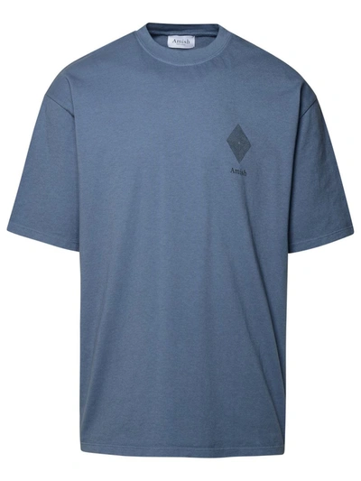 Shop Amish Blue Cotton T-shirt