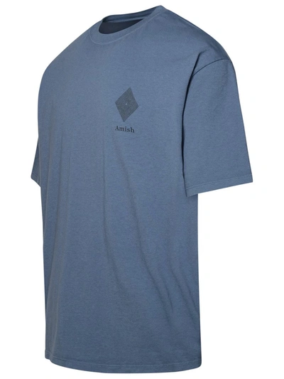 Shop Amish Blue Cotton T-shirt