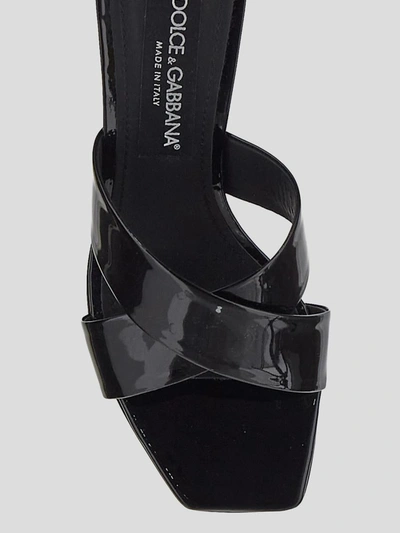 Shop Dolce & Gabbana Dg Pop Heel Mules In Black