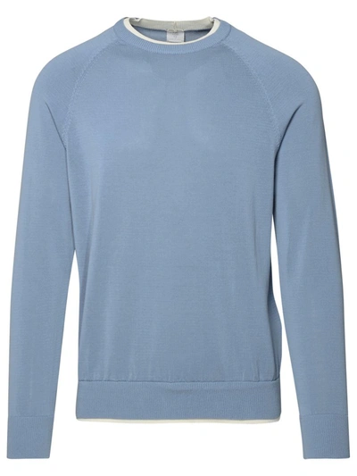Shop Eleventy Light Blue Cotton Sweater