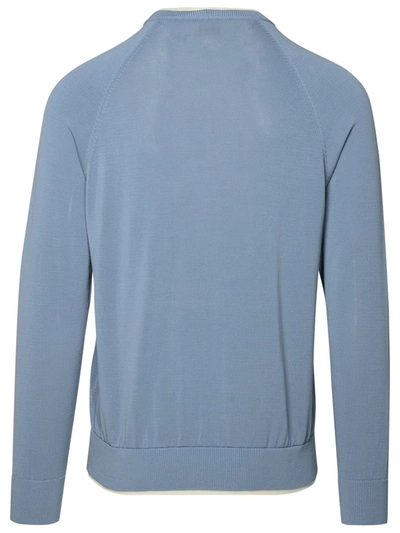 Shop Eleventy Light Blue Cotton Sweater