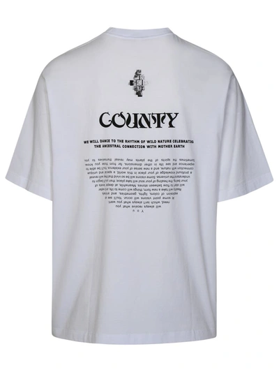 Shop Marcelo Burlon County Of Milan 'county' White Cotton T-shirt