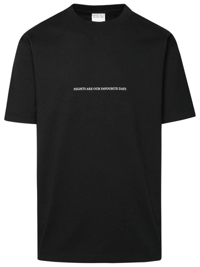 Shop Marcelo Burlon County Of Milan 'party Quote' Black Cotton T-shirt