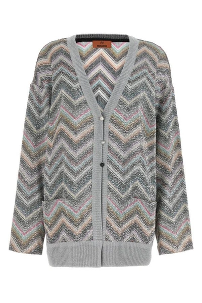Shop Missoni Woman Embroidered Viscose Blend Cardigan In Multicolor