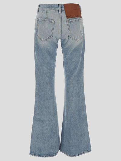 Shop Palm Angels Jeans In Lightbluebrown