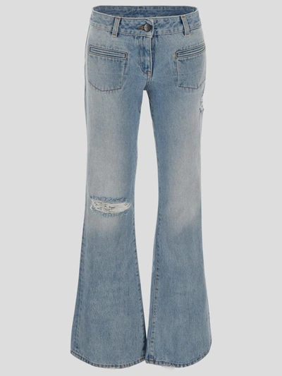 Shop Palm Angels Jeans In Lightbluebrown