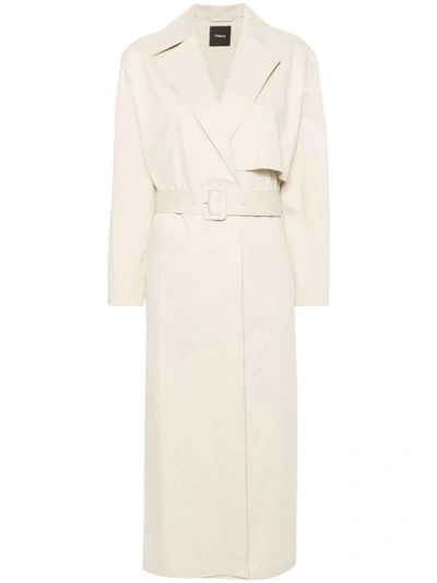 Shop Theory Wrap Trench Coat In Sand