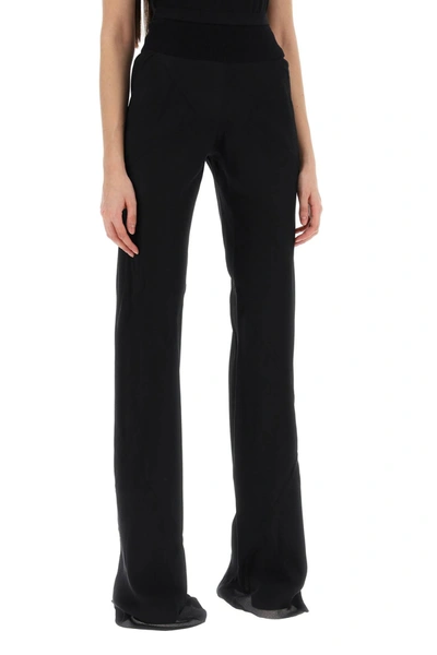 Shop Rick Owens Bias Pants With Slanted Cut And Women In Black
