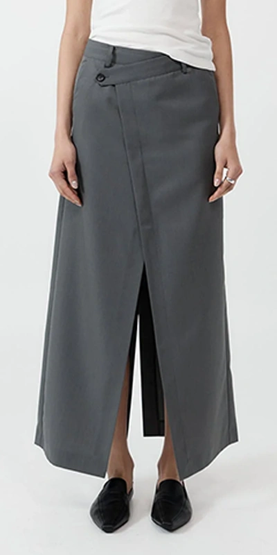 Shop St Agni Deconstructed Waist Maxi Skirt