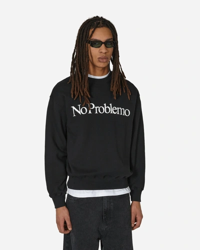 Shop No Problemo Logo Crewneck Sweatshirt In Black