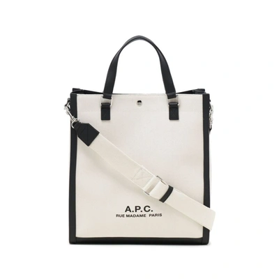 Shop Apc A.p.c. "camille 2.0" Tote Bag In White/black