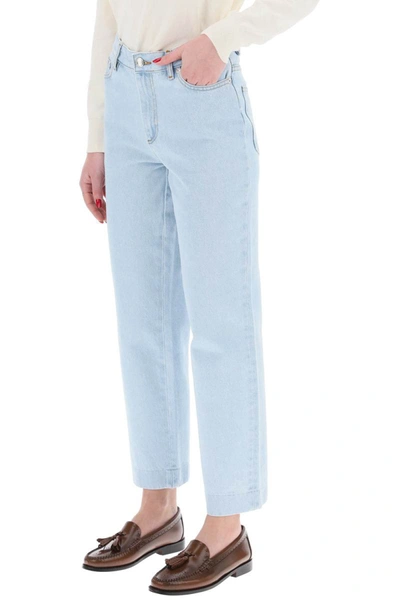 Shop Apc A.p.c. New Sailor Straight Cut Cropped Jeans In Blue